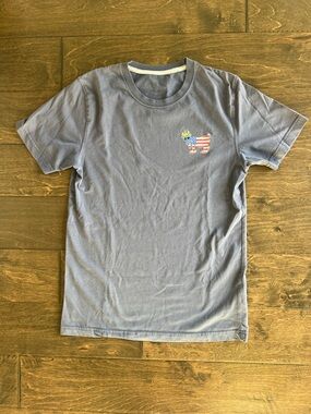 Goat USA Men’s Navy OG T-Shirt Size x-small w/American flag Goat